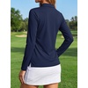 image:imageTACVASEN Womens Polo Shirts Long Sleeves Golf Tops V Neck Collared Shirt  Quick Dry Lightweight UPF 50 Sun Protection Breathable Active Tennis Business Work Daily Wear03navy