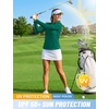 image:imageTACVASEN Womens Polo Shirts Long Sleeves Golf Tops V Neck Collared Shirt  Quick Dry Lightweight UPF 50 Sun Protection Breathable Active Tennis Business Work Daily Wear04egreen