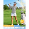 image:imageTACVASEN Womens Polo Shirts Long Sleeves Golf Tops V Neck Collared Shirt  Quick Dry Lightweight UPF 50 Sun Protection Breathable Active Tennis Business Work Daily WearLgrey