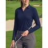 image:imageTACVASEN Womens Polo Shirts Long Sleeves Golf Tops V Neck Collared Shirt  Quick Dry Lightweight UPF 50 Sun Protection Breathable Active Tennis Business Work Daily Wear03navy