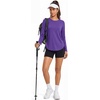 image:imageTACVASEN Womens Sun Shirts UPF 50 Long Sleeve Quick Dry Hiking Tops  Polyester Lightweight Breathable Shirt for Workout Fishing Running Golf Outdoor Active Sports SummerPurple