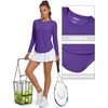 image:imageTACVASEN Womens Sun Shirts UPF 50 Long Sleeve Quick Dry Hiking Tops  Polyester Lightweight Breathable Shirt for Workout Fishing Running Golf Outdoor Active Sports SummerPurple