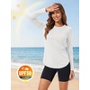 image:imageTACVASEN Womens Sun Shirts UPF 50 Long Sleeve Quick Dry Hiking Tops  Polyester Lightweight Breathable Shirt for Workout Fishing Running Golf Outdoor Active Sports SummerWhite
