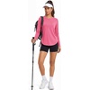 image:imageTACVASEN Womens Sun Shirts UPF 50 Long Sleeve Quick Dry Hiking Tops  Polyester Lightweight Breathable Shirt for Workout Fishing Running Golf Outdoor Active Sports SummerRose Red