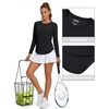image:imageTACVASEN Womens Sun Shirts UPF 50 Long Sleeve Quick Dry Hiking Tops  Polyester Lightweight Breathable Shirt for Workout Fishing Running Golf Outdoor Active Sports SummerBlack