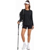 image:imageTACVASEN Womens Sun Shirts UPF 50 Long Sleeve Quick Dry Hiking Tops  Polyester Lightweight Breathable Shirt for Workout Fishing Running Golf Outdoor Active Sports SummerBlack