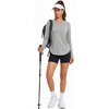 image:imageTACVASEN Womens Sun Shirts UPF 50 Long Sleeve Quick Dry Hiking Tops  Polyester Lightweight Breathable Shirt for Workout Fishing Running Golf Outdoor Active Sports SummerLight Grey