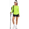 image:imageTACVASEN Womens Sun Shirts UPF 50 Long Sleeve Quick Dry Hiking Tops  Polyester Lightweight Breathable Shirt for Workout Fishing Running Golf Outdoor Active Sports SummerFluorescent Green