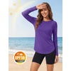 image:imageTACVASEN Womens Sun Shirts UPF 50 Long Sleeve Quick Dry Hiking Tops  Polyester Lightweight Breathable Shirt for Workout Fishing Running Golf Outdoor Active Sports SummerPurple