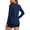 image:imageTACVASEN Womens Sun Shirts UPF 50 Long Sleeve Quick Dry Hiking Tops  Polyester Lightweight Breathable Shirt for Workout Fishing Running Golf Outdoor Active Sports SummerNavy