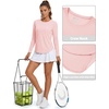 image:imageTACVASEN Womens Sun Shirts UPF 50 Long Sleeve Quick Dry Hiking Tops  Polyester Lightweight Breathable Shirt for Workout Fishing Running Golf Outdoor Active Sports SummerLight Pink