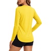 image:imageTACVASEN Womens Sun Shirts UPF 50 Long Sleeve Quick Dry Hiking Tops  Polyester Lightweight Breathable Shirt for Workout Fishing Running Golf Outdoor Active Sports SummerBright Yellow