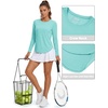 image:imageTACVASEN Womens Sun Shirts UPF 50 Long Sleeve Quick Dry Hiking Tops  Polyester Lightweight Breathable Shirt for Workout Fishing Running Golf Outdoor Active Sports SummerLake Blue