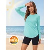 image:imageTACVASEN Womens Sun Shirts UPF 50 Long Sleeve Quick Dry Hiking Tops  Polyester Lightweight Breathable Shirt for Workout Fishing Running Golf Outdoor Active Sports SummerLake Blue