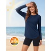 image:imageTACVASEN Womens Sun Shirts UPF 50 Long Sleeve Quick Dry Hiking Tops  Polyester Lightweight Breathable Shirt for Workout Fishing Running Golf Outdoor Active Sports SummerNavy