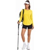 image:imageTACVASEN Womens Sun Shirts UPF 50 Long Sleeve Quick Dry Hiking Tops  Polyester Lightweight Breathable Shirt for Workout Fishing Running Golf Outdoor Active Sports SummerBright Yellow
