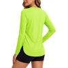 image:imageTACVASEN Womens Sun Shirts UPF 50 Long Sleeve Quick Dry Hiking Tops  Polyester Lightweight Breathable Shirt for Workout Fishing Running Golf Outdoor Active Sports SummerFluorescent Green