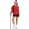 image:imageTACVASEN Womens Sun Shirts UPF 50 Long Sleeve Quick Dry Hiking Tops  Polyester Lightweight Breathable Shirt for Workout Fishing Running Golf Outdoor Active Sports SummerRed