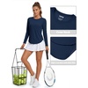 image:imageTACVASEN Womens Sun Shirts UPF 50 Long Sleeve Quick Dry Hiking Tops  Polyester Lightweight Breathable Shirt for Workout Fishing Running Golf Outdoor Active Sports SummerNavy