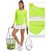 image:imageTACVASEN Womens Sun Shirts UPF 50 Long Sleeve Quick Dry Hiking Tops  Polyester Lightweight Breathable Shirt for Workout Fishing Running Golf Outdoor Active Sports SummerFluorescent Green