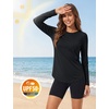image:imageTACVASEN Womens Sun Shirts UPF 50 Long Sleeve Quick Dry Hiking Tops  Polyester Lightweight Breathable Shirt for Workout Fishing Running Golf Outdoor Active Sports SummerBlack