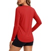 image:imageTACVASEN Womens Sun Shirts UPF 50 Long Sleeve Quick Dry Hiking Tops  Polyester Lightweight Breathable Shirt for Workout Fishing Running Golf Outdoor Active Sports SummerRed