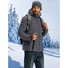 image:imageTACVASEN Mens Puffer Jacket Hooded Sherpa Lined Water Resistant Winter Coat  Warm windproof insulated quilted fleece puffy jacket for casual work travel outdoor hiking skiing snow fishing cold weatherDark Grey
