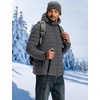 image:imageTACVASEN Mens Puffer Jacket Hooded Sherpa Lined Water Resistant Winter Coat  Warm windproof insulated quilted fleece puffy jacket for casual work travel outdoor hiking skiing snow fishing cold weatherDark Greyblack