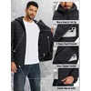 image:imageTACVASEN Mens Puffer Jacket Hooded Sherpa Lined Water Resistant Winter Coat  Warm windproof insulated quilted fleece puffy jacket for casual work travel outdoor hiking skiing snow fishing cold weatherBlackblack