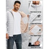 image:imageTACVASEN Mens Puffer Jacket Hooded Sherpa Lined Water Resistant Winter Coat  Warm windproof insulated quilted fleece puffy jacket for casual work travel outdoor hiking skiing snow fishing cold weatherWhite