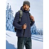 image:imageTACVASEN Mens Puffer Jacket Hooded Sherpa Lined Water Resistant Winter Coat  Warm windproof insulated quilted fleece puffy jacket for casual work travel outdoor hiking skiing snow fishing cold weatherNavy Blue
