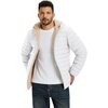 image:imageTACVASEN Mens Puffer Jacket Hooded Sherpa Lined Water Resistant Winter Coat  Warm windproof insulated quilted fleece puffy jacket for casual work travel outdoor hiking skiing snow fishing cold weatherWhite