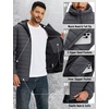 image:imageTACVASEN Mens Puffer Jacket Hooded Sherpa Lined Water Resistant Winter Coat  Warm windproof insulated quilted fleece puffy jacket for casual work travel outdoor hiking skiing snow fishing cold weatherDark Greyblack