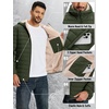 image:imageTACVASEN Mens Puffer Jacket Hooded Sherpa Lined Water Resistant Winter Coat  Warm windproof insulated quilted fleece puffy jacket for casual work travel outdoor hiking skiing snow fishing cold weatherArmy Green