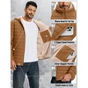 image:imageTACVASEN Mens Puffer Jacket Hooded Sherpa Lined Water Resistant Winter Coat  Warm windproof insulated quilted fleece puffy jacket for casual work travel outdoor hiking skiing snow fishing cold weatherLight Brown