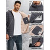 image:imageTACVASEN Mens Puffer Jacket Hooded Sherpa Lined Water Resistant Winter Coat  Warm windproof insulated quilted fleece puffy jacket for casual work travel outdoor hiking skiing snow fishing cold weatherDark Grey