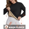 image:imageTACVASEN Womens Fleece Lined Sweatshirt Crewneck Winter Sherpa Pullover  Thermal Shirt Long Sleeve Warm Tops Fuzzy Cozy Sweaters No Hood01black