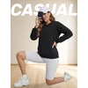 image:imageTACVASEN Womens Fleece Lined Sweatshirt Crewneck Winter Sherpa Pullover  Thermal Shirt Long Sleeve Warm Tops Fuzzy Cozy Sweaters No Hood01black