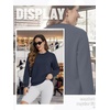 image:imageTACVASEN Womens Fleece Lined Sweatshirt Crewneck Winter Sherpa Pullover  Thermal Shirt Long Sleeve Warm Tops Fuzzy Cozy Sweaters No Hood02navy Blue