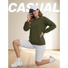 image:imageTACVASEN Womens Fleece Lined Sweatshirt Crewneck Winter Sherpa Pullover  Thermal Shirt Long Sleeve Warm Tops Fuzzy Cozy Sweaters No Hood06army Green
