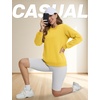 image:imageTACVASEN Womens Fleece Lined Sweatshirt Crewneck Winter Sherpa Pullover  Thermal Shirt Long Sleeve Warm Tops Fuzzy Cozy Sweaters No Hood07yellow