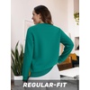image:imageTACVASEN Womens Fleece Lined Sweatshirt Crewneck Winter Sherpa Pullover  Thermal Shirt Long Sleeve Warm Tops Fuzzy Cozy Sweaters No HoodEmerald Green