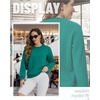 image:imageTACVASEN Womens Fleece Lined Sweatshirt Crewneck Winter Sherpa Pullover  Thermal Shirt Long Sleeve Warm Tops Fuzzy Cozy Sweaters No HoodEmerald Green