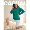 image:imageTACVASEN Womens Fleece Lined Sweatshirt Crewneck Winter Sherpa Pullover  Thermal Shirt Long Sleeve Warm Tops Fuzzy Cozy Sweaters No HoodEmerald Green