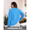 image:imageTACVASEN Womens Fleece Lined Sweatshirt Crewneck Winter Sherpa Pullover  Thermal Shirt Long Sleeve Warm Tops Fuzzy Cozy Sweaters No HoodIce Blue