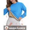 image:imageTACVASEN Womens Fleece Lined Sweatshirt Crewneck Winter Sherpa Pullover  Thermal Shirt Long Sleeve Warm Tops Fuzzy Cozy Sweaters No HoodIce Blue