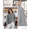 image:imageTACVASEN Womens Fleece Lined Sweatshirt Crewneck Winter Sherpa Pullover  Thermal Shirt Long Sleeve Warm Tops Fuzzy Cozy Sweaters No HoodLight Grey