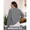 image:imageTACVASEN Womens Fleece Lined Sweatshirt Crewneck Winter Sherpa Pullover  Thermal Shirt Long Sleeve Warm Tops Fuzzy Cozy Sweaters No HoodLight Grey