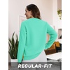 image:imageTACVASEN Womens Fleece Lined Sweatshirt Crewneck Winter Sherpa Pullover  Thermal Shirt Long Sleeve Warm Tops Fuzzy Cozy Sweaters No HoodMint Green