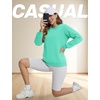 image:imageTACVASEN Womens Fleece Lined Sweatshirt Crewneck Winter Sherpa Pullover  Thermal Shirt Long Sleeve Warm Tops Fuzzy Cozy Sweaters No HoodMint Green